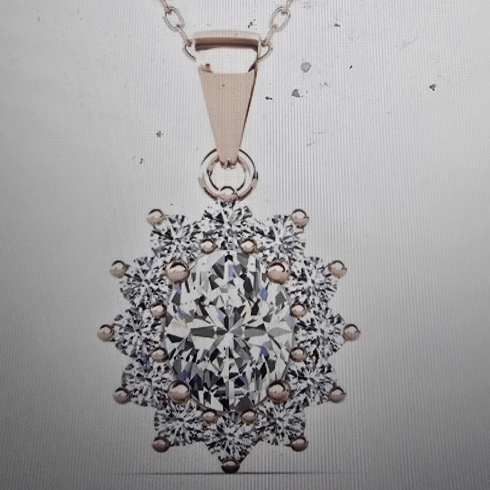 Cate & Chloe Sage 18k Rose Gold Plated Pendant Necklace With Simulated Diamond C